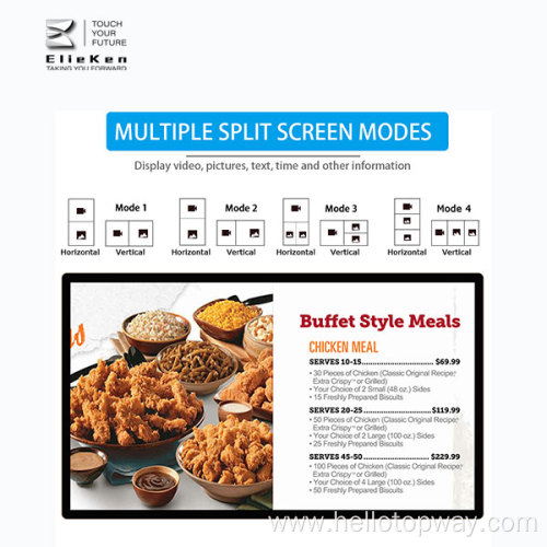 Wall-mounted touch screen 42 inch